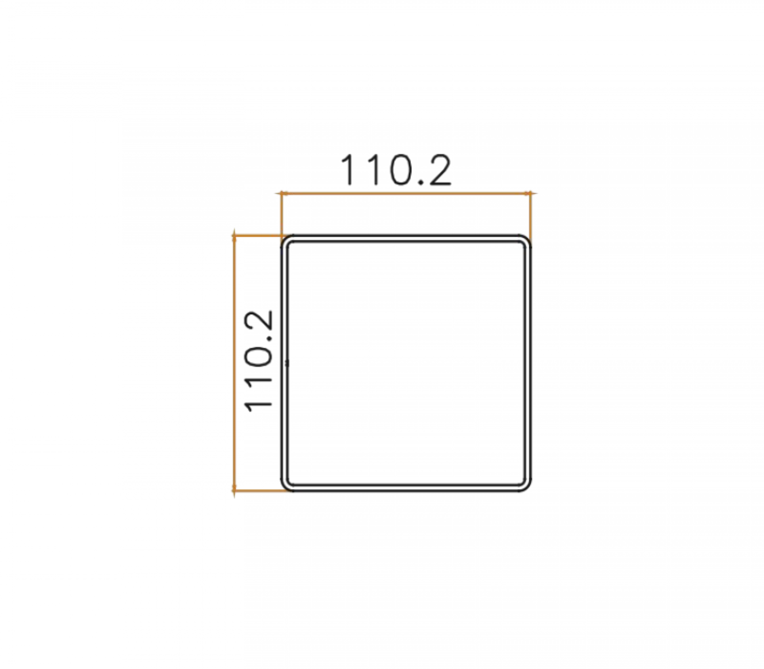 Vierkantrohr / Pfosten 110x110mm